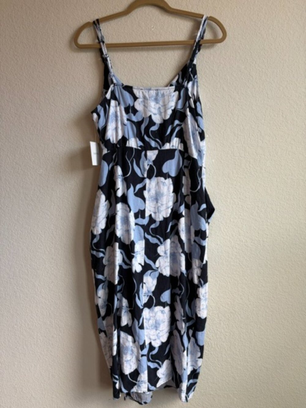 NWT Ellen Tracy Women's Floral Print Linen Blend Wrap Style Large Summer Resort - Picture 4 of 11